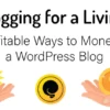 Blogging for a Living - Profitable Ways to Monetize a WordPress Blog
