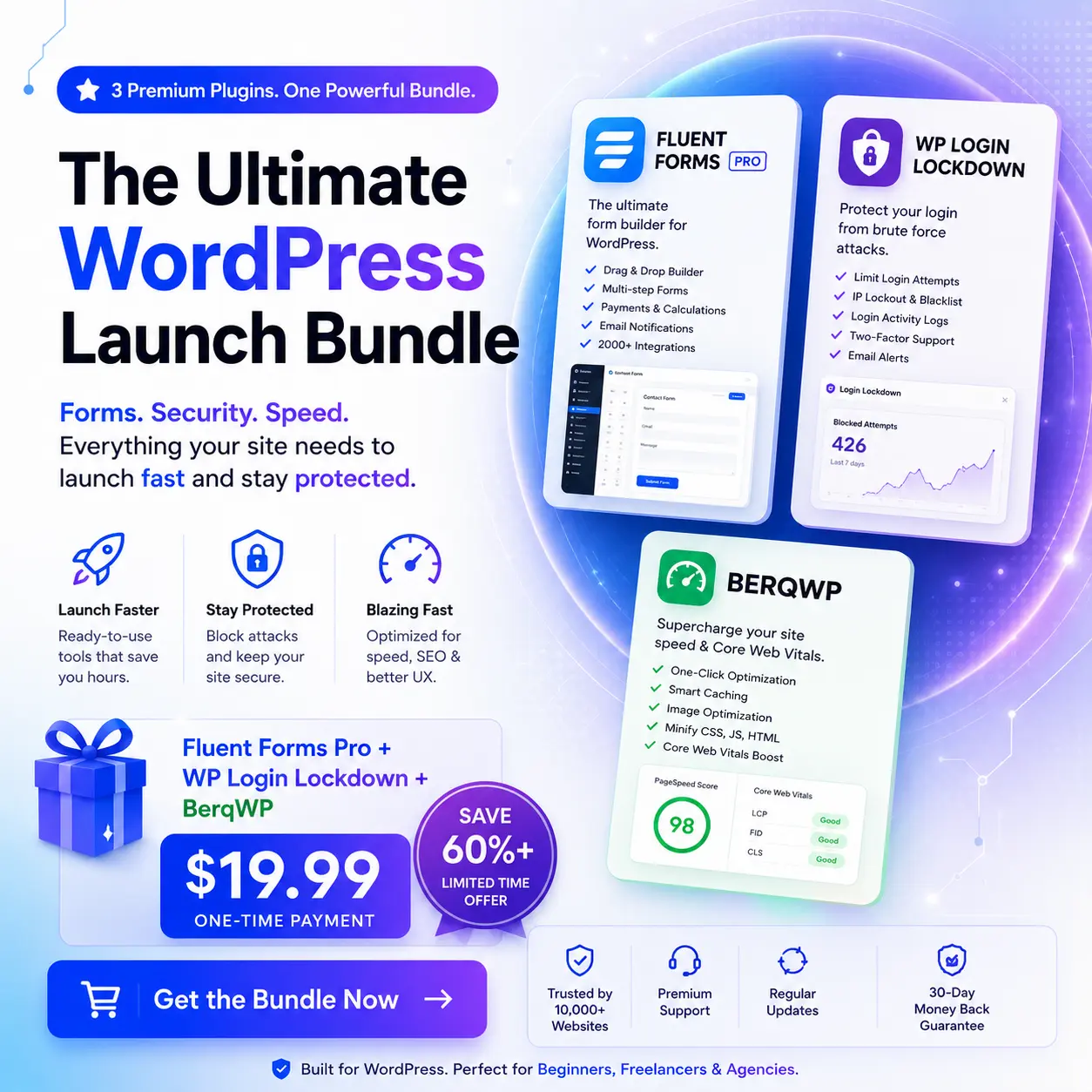 Launch faster, stay protected, and capture leads from day one.